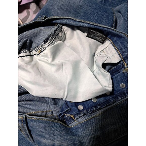 Pastel Jeans Womens Distressed Mid-Rise Button-Fly Skinny Jeans Size 11/12 Blue - Picture 11 of 11